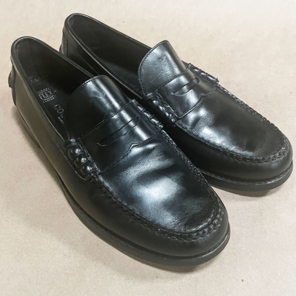Cole Haan Black Beefroll Penny Loafers Size 10.5 D
